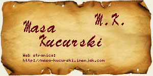Maša Kucurski vizit kartica